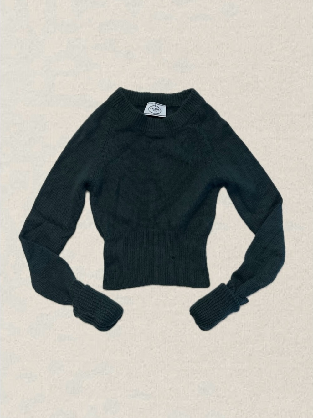Prada Green Cashmere Crewneck Sweater